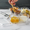 Double Compartment Glass Food Container - CRYSTALIA GLASS